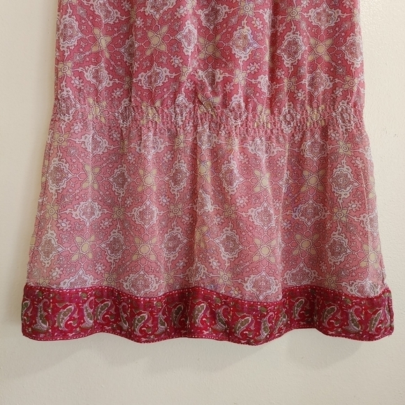 MANGO Boho Beaded Drop Waist Tunic Dress Large - Picture 5 of 10